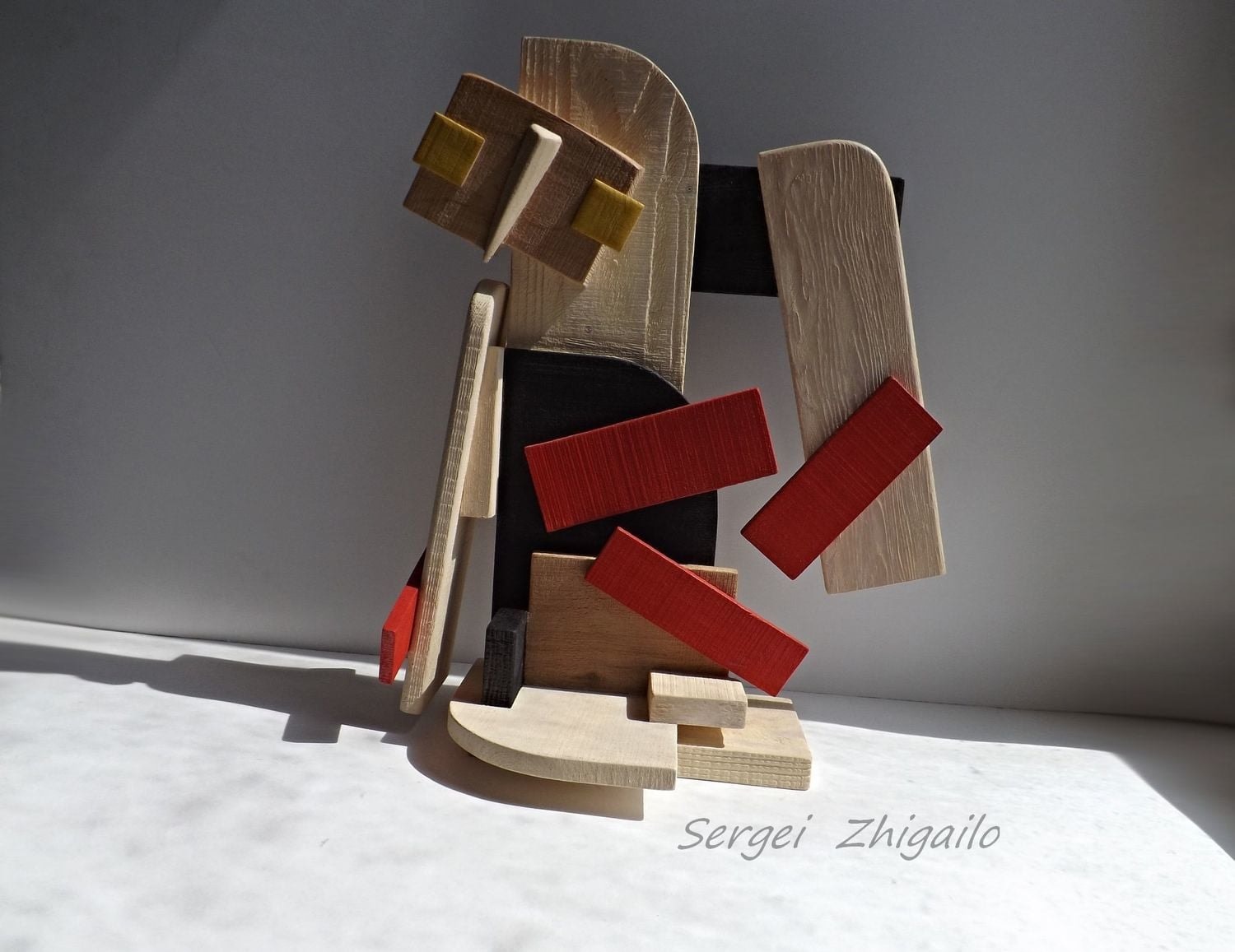 Деревянная скульптура "Супрематическая сова" — фото 1